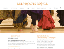 Tablet Screenshot of deeprootsdance.com